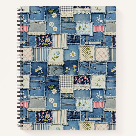 Carnet Denim Patchwork (Devant)