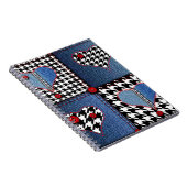 Carnet Denim Patchwork : Motif en tissu transparent (Côté Droit)