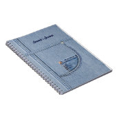carnet "Denim" (personnalisable) (Côté Droit)