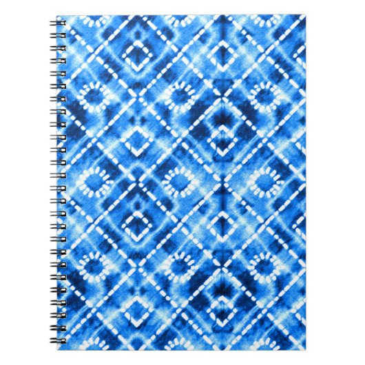 Carnet Denim Tie Dye Texture : Élégance Moderne. (Devant)