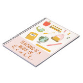 Carnet d'enseignant personnalisé L'enseignement es (Côté gauche)