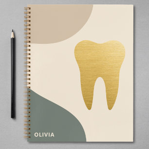 Carnet Dent d'or Faux moderne personnalisée