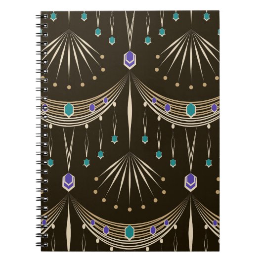 Carnet Dentelle ancienne, motif sans couture géométrique. (Devant)