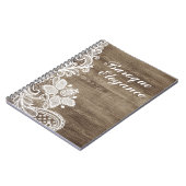 Carnet Dentelle Baroque Vintage Sur Bois De Grange Rustiq (Côté gauche)