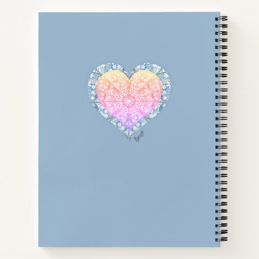 Carnet Dentelle en céramique bleu clair (Dos)