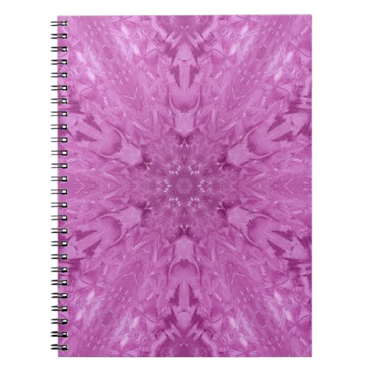 Carnet Dentelle féminine rose Kaleidoscope Flocon de neig (Devant)