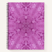 Carnet Dentelle féminine rose Kaleidoscope Flocon de neig (Devant)
