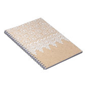 Carnet Dentelle ornementale blanche sur la conception du (Côté Droit)