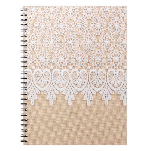 Carnet Dentelle ornementale blanche sur la conception du (Devant)
