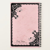 Carnet Dentelle rose et noire Faux Lancy Vintage (Verso)