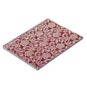 Carnet Dentelle rose, motif de roses anciennes. (Côté gauche)