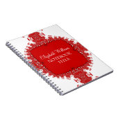 Carnet dentelle rouge blanc de décoration (Côté Droit)