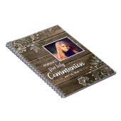 Carnet Dentelle rustique en bois Première sainte communio (Côté Droit)