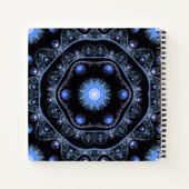 Carnet Dentelle Turquoise en bleu Boho Mandala Monogramme (Dos)