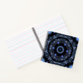 Carnet Dentelle Turquoise en bleu Boho Mandala Monogramme (Intérieur)