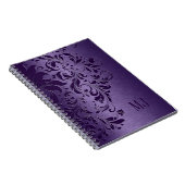 Carnet Dentelle violette en aluminium brossé métallisé vi (Côté Droit)
