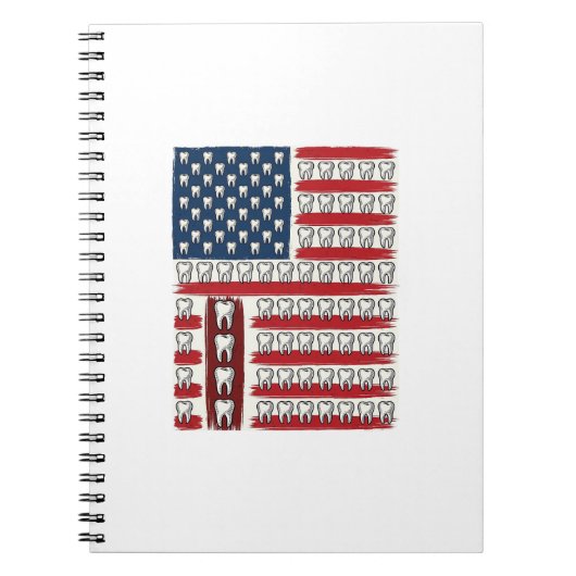 Carnet Dentiste Patriotique Dent Drapeau (Devant)