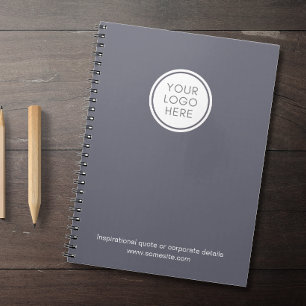 Carnet d'entreprise avec logo et informations comm