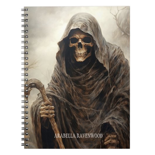 Carnet Déplaisant, Gothique Grim Reaper Halloween Horreur (Devant)