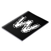 Carnet Déplaisant Monogramme blanc sur noir (Côté gauche)
