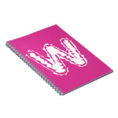 Carnet Déplaisant Monogramme blanc sur rose (Côté Droit)