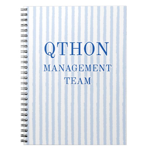 Carnet d'équipe de gestion QTHON (Devant)