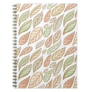 Carnet Dérive de feuilles pastel fantaisiste