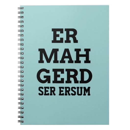 Carnet d'Ermahgerd (Devant)