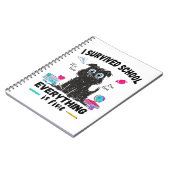 Carnet Dernier jour d'école, j'ai survécu à l'école (Côté gauche)