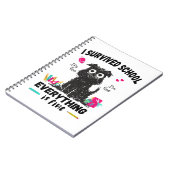 Carnet Dernier jour d'école, j'ai survécu à l'école (Côté gauche)