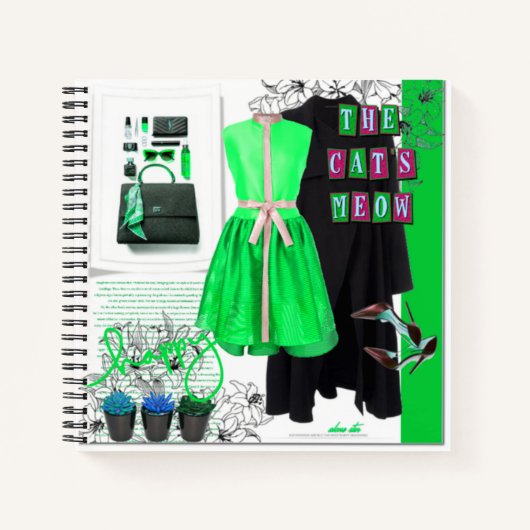 Carnet Derniers styles Mode Set Vêtements Art Blank (Devant)