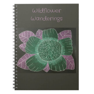 carnet d'errances Fleur sauvage de 6,5 po x 8,75 p