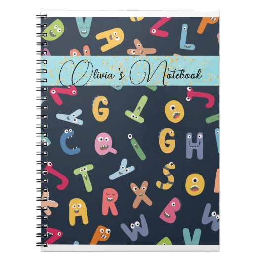 Carnet des Alphabets Monster mignons (Devant)