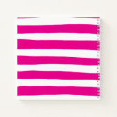 Carnet Des bandes inégales en Magenta et Blanc (Dos)