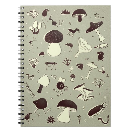 Carnet des champignons et des créatures forestière (Devant)