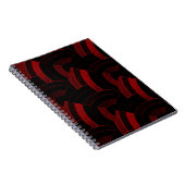 Carnet des chevrons noirs/rouges chic et design (Côté Droit)
