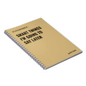 Carnet Des choses intelligentes que je vais dire plus tar (Côté Droit)