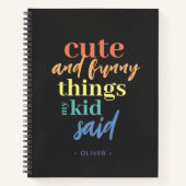 Carnet Des Choses Personnalisées Mon Enfant A Dit Keepsar (Devant)