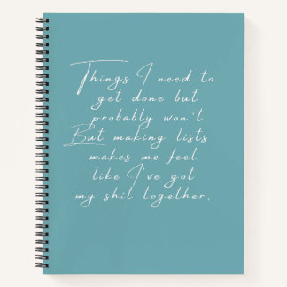 Carnet Des choses que je dois faire mais qui ne seront pr