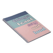 Carnet Des choses que je ne peux pas dire à haute voix Dr (Côté Droit)