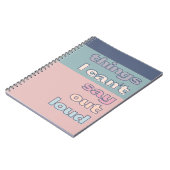 Carnet Des choses que je ne peux pas dire à haute voix Dr (Côté gauche)