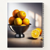 Carnet Des citrons juteux empilés dans un bol d'argent. M (Dos)