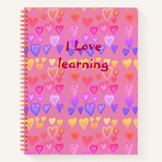 Carnet des coeurs colorés (Devant)