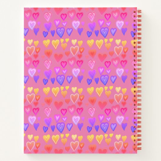 Carnet des coeurs colorés (Dos)