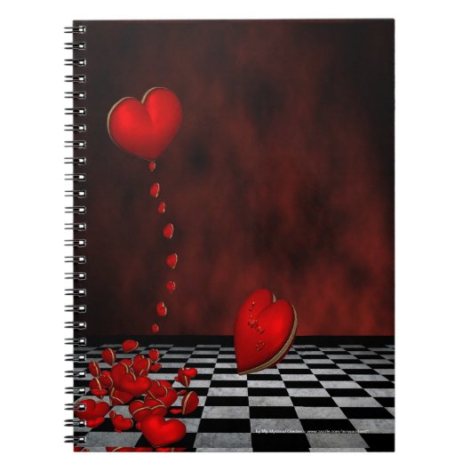 Carnet des Coeurs flottantes rouges (Devant)