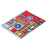 Carnet Des éléments géométriques tendance memphis design. (Côté gauche)