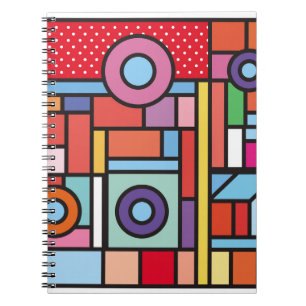 Carnet Des éléments géométriques tendance memphis design.