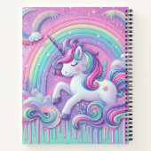 carnet des étoiles d'or rose unicorne (Dos)