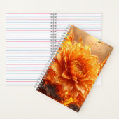 Carnet Des flammes volent autour d'une fleur (À l'intérieur)