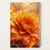 Carnet Des flammes volent autour d'une fleur (Verso)